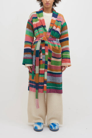 Cashmere Stripe Super Soft Robe/Cardigan | (est. retail $2,995) Sweaters & Knits The Elder Statesman   