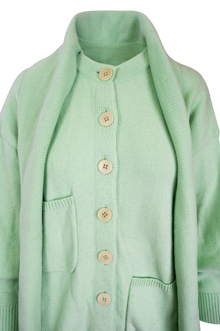 Green Button Down Cardigan Sweaters & Knits Tibi   