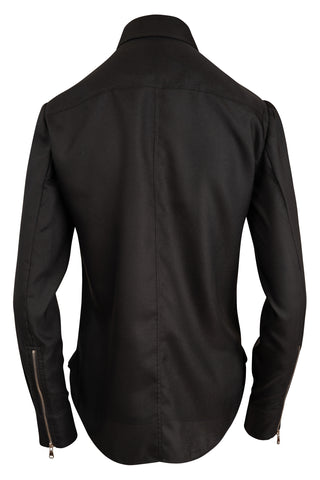 Long Sleeve Zipper Top in Black Shirts & Tops Altuzarra   