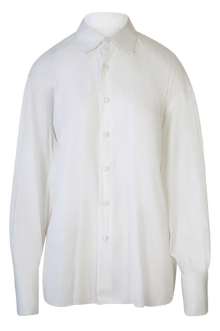 White Long Sleeve Button Up Shirt Shirts & Tops Prada   