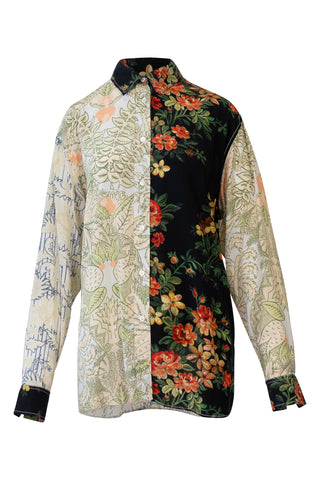 Panelled Floral Print Shirt | (est. retail $695) Shirts & Tops J.W. Anderson   