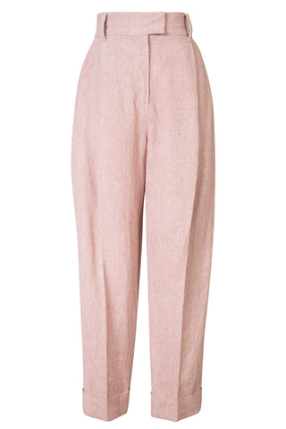 High-Rise Wide Linen Pleated Front Pant | (est. retail $1,995)