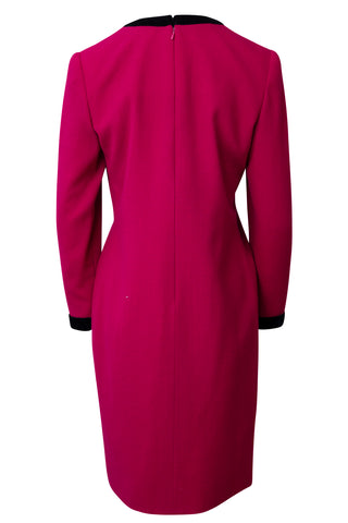 x Neiman Marcus Long Sleeve Bow Mini Dress in Pink Dresses Carolina Herrera   