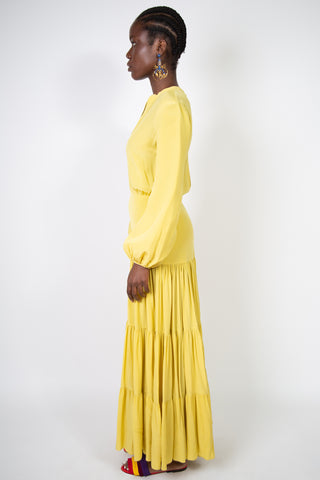 Sassari Belted Tiered Maxi Dress  | Pre-Fall '21 Collection (est. retail $2,200) Dresses Silvia Tcherassi   