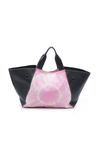 Smooth Calfskin/Tie & Dye Fabric Canvas Tote Bag | (est. retail $2,350) Tote Bags Celine   