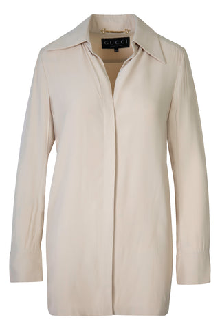 Vintage Long Sleeve Silk Blouse Shirts & Tops Gucci   