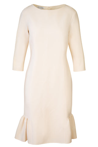 Double-face wool 3/4 Sleeve Midi Dress | PF'16 Collection Dresses Oscar de la Renta   