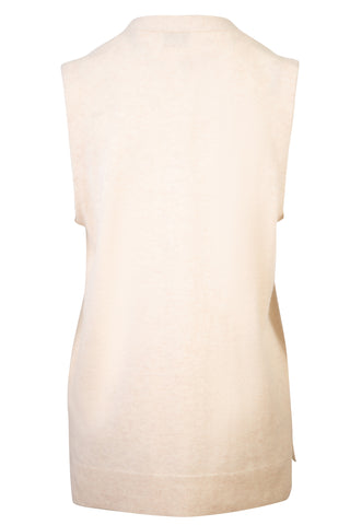 Cashmere Mix Button Vest in Oyster Gray | (est. retail $475) Sweaters & Knits Ganni   