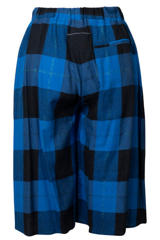 MM6 Blue Plaid Shorts Skirts Maison Margiela   