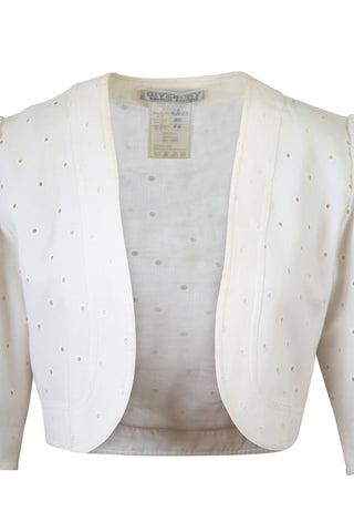 Vintage Eyelet Bolero in White Jackets Givenchy   