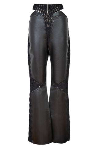 Leather Crochet Pant | new with tags (est. retail  $1,310) Pants Dion Lee   