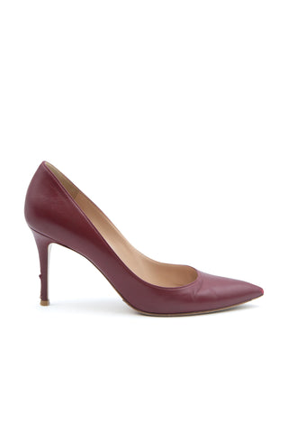 Leather 85mm Pumps in Burgundy Heels Gianvito Rossi   
