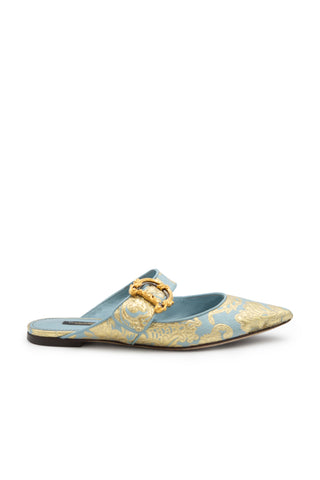 Baroque Pointed Toe Cloth Sandals Flats Dolce & Gabbana   
