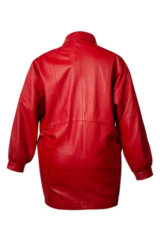 Vintage Red Leather Jacket Jackets Saint Laurent   