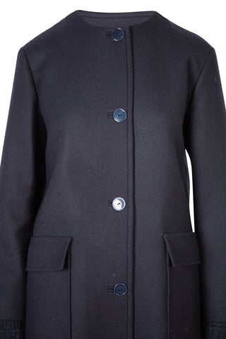 Navy Wool Hooded Jacket Jackets Stella McCartney   