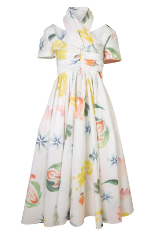 All Tucked In Halter Dress in Floral | new with tags | (est. retail $2,295) Dresses Rosie Assoulin   
