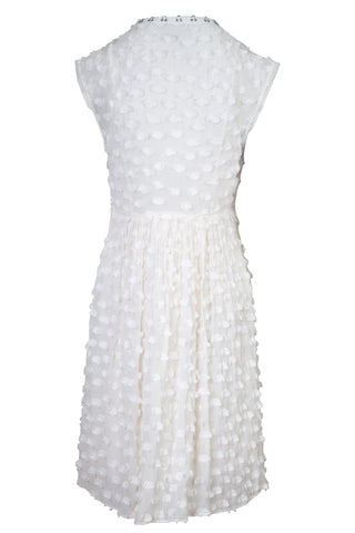 White Frayed Polka Dot Dress Dresses Proenza Schouler   