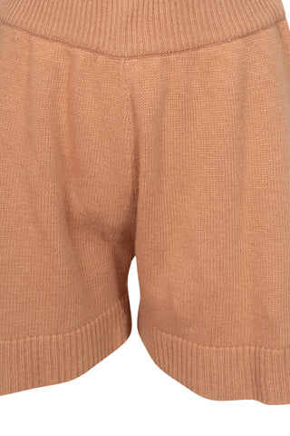Juno Camel Wool Blend Shorts Shorts The Frankie Shop   