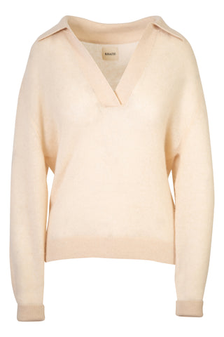 Cashmere Johnny Collar Polo | (est. retail $710) Sweaters & Knits Khaite   