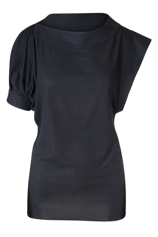 Asymmetrical Black Top | '08 Collection Shirts & Tops Saint Laurent   