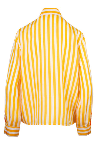 Marigold Striped Pajama Inspired Blouse | (est. retail $1,350) Shirts & Tops Prada   
