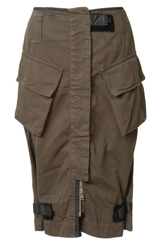 Green Cargo Knee Length Skirt Clothing Dries Van Noten   