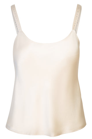 Silk Camisole with Studded Straps Shirts & Tops Max Mara   