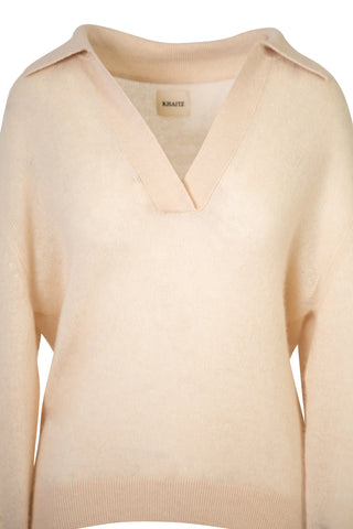 Cashmere Johnny Collar Polo | (est. retail $710) Sweaters & Knits Khaite   