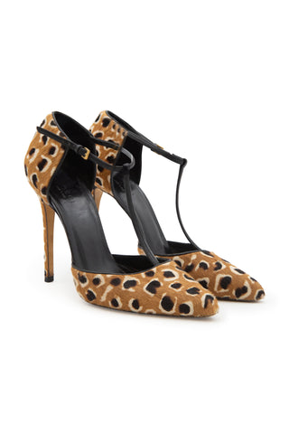 Shanghai Leopard Print T-Strap Pumps | Pre-Fall '14 Collection Heels Gucci   