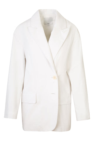 Handspun Cotton Liam Blazer in White | (est. retail $745)