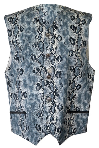 Versus by Gianni Versace Blue Snake Print Vest | SS '99 Men's Collection Jackets Versace   