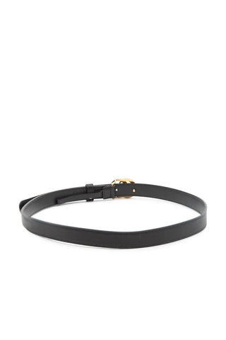 Black Leather Logo Belt Belts Gucci   