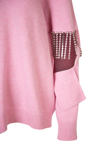 Oversized Crystal-embellished Cutout Wool Sweater | (est. retail $1,275) Sweaters & Knits Christopher Kane   