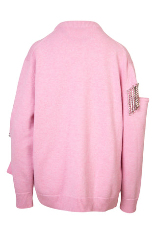 Oversized Crystal-embellished Cutout Wool Sweater | (est. retail $1,275) Sweaters & Knits Christopher Kane   