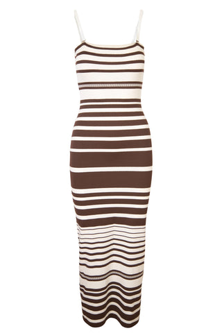 Vintage Striped Logo Tube Maxi  Dress Dresses Fendi   