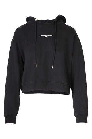 Black Cropped Hooded Sweater Sweaters & Knits Stella McCartney   