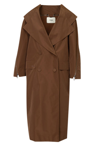 Brown Trench Coat Coats Fendi   