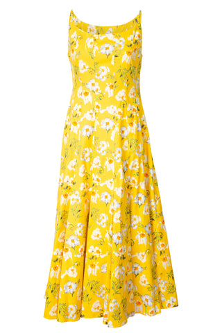 Cami Dress in Yellow Matilija Poppy Cotton Clothing Jonathan Cohen   