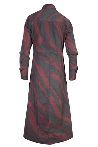 Abstract Diagonal Print Shirt Dress Dresses Ganni   