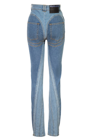 Skinny Spiral Jean in Light Medium Blue | (est. retail $790) Pants Mugler   