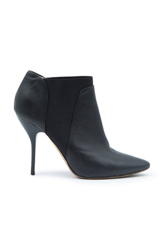 'Decant' Leather Bootie with Elastic Panels