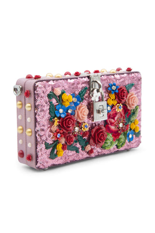 Floral Sequin Box Clutch Evening Bags Dolce & Gabbana   