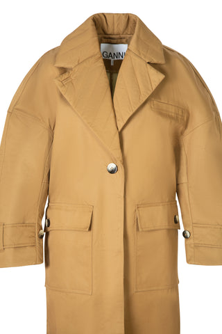 Double Twill Trench Coat | (est. retail $510) Coats Ganni   