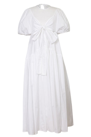 White Organic Cotton Midi Dress Dresses Cecilie Bahnsen   