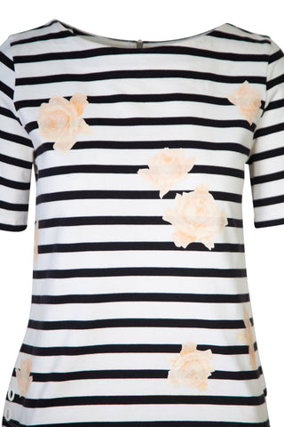 Striped Rose Print Top | (est. retail $225) Shirts & Tops Band of Outsiders   