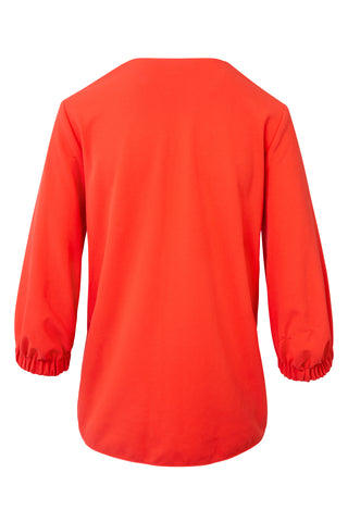Red V-Neck Blouse Shirts & Tops Tibi   
