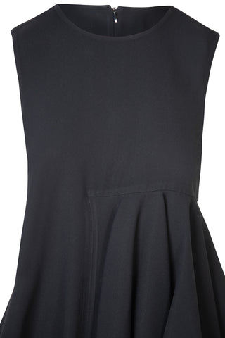 Black Asymmetric Ruffle Top Shirts & Tops Lisa Perry   