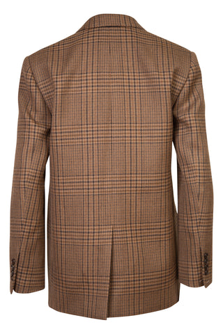 Classic Two Button Prince of Wales Check Wool Jacket | (est. retail $3,250) Jackets Celine   