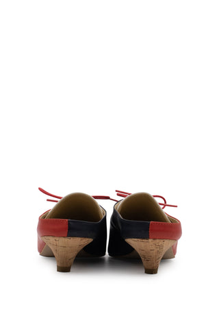 Spectator Slides' in Faux Leather Mules Rosie Assoulin   