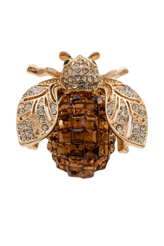 Sparkle Bee Brooch, Topaz